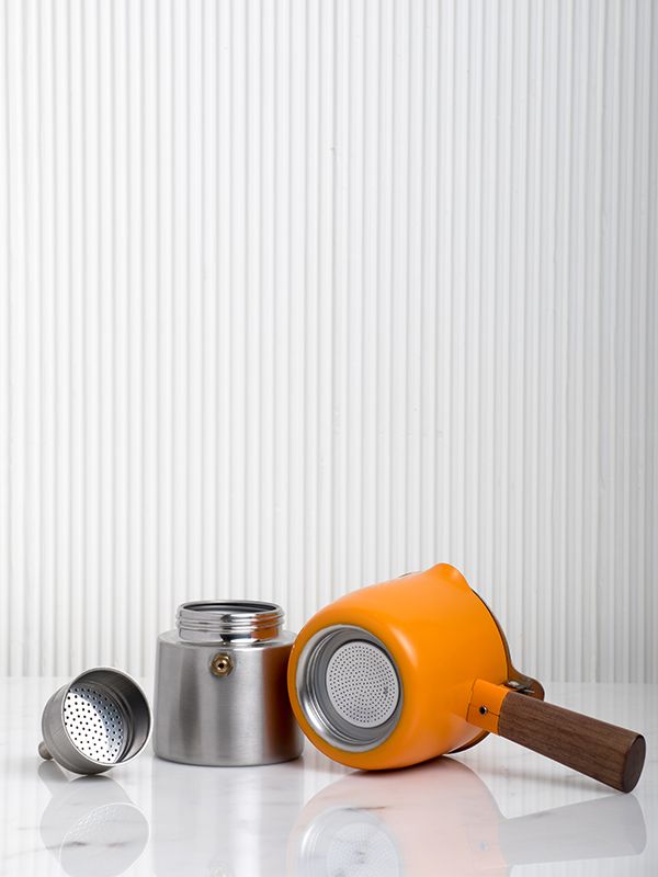 ORANGE MOKA POT