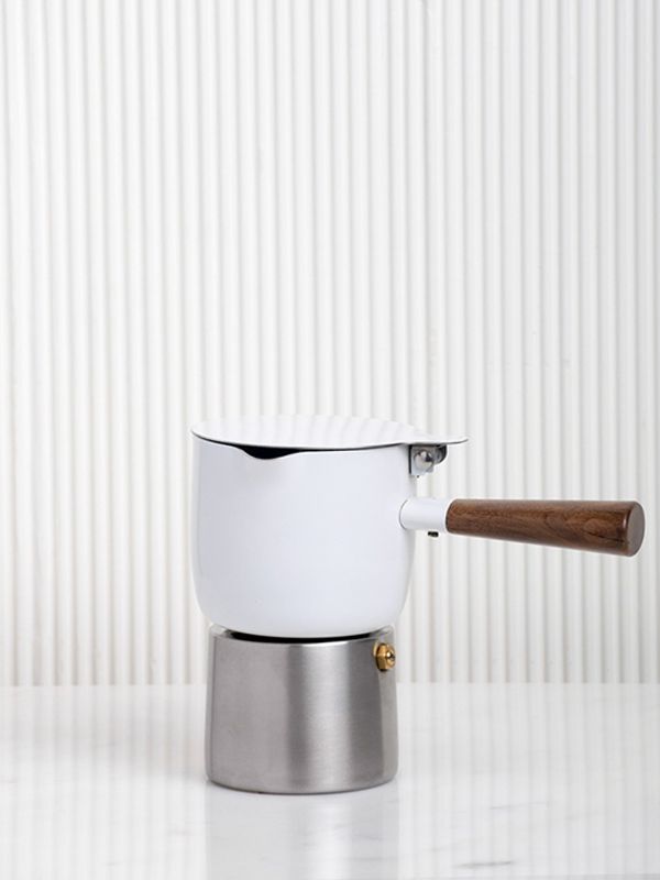 WHITE MOKA POT