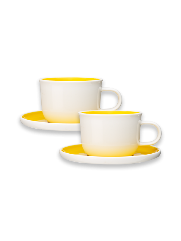 Yellow Cappuccino Cups